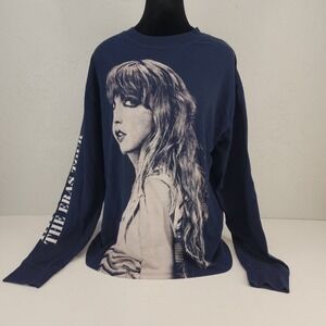 Taylor Swift Size Medium‎ | The Eras Tour Navy Blue Long Sleeve Graphic T-Shirt